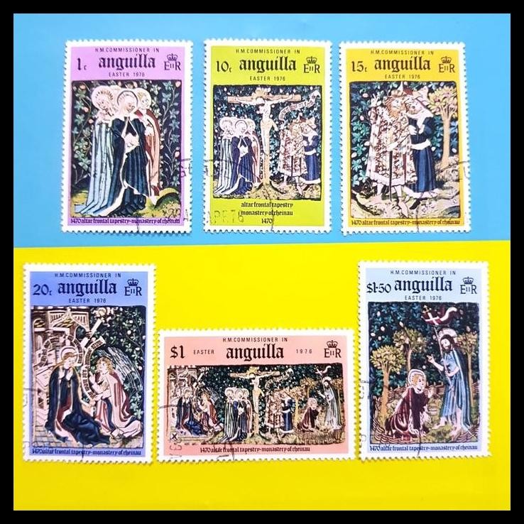 

DISKON PRANGKO/PERANGKO LUAR NEGERI. ANGUILLA TEMA EASTER 1976 !!!