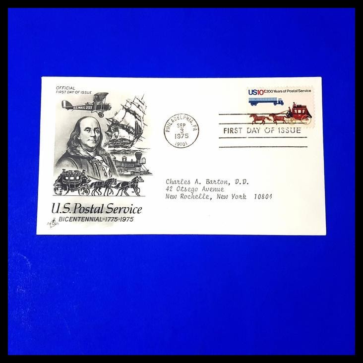 

GRATIS ONGKIR PRANGKO AMERIKA. FDC 200 YEARS OF POSTAL SERVICE !!!!!