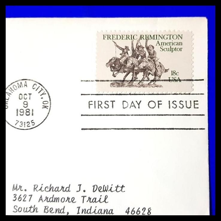 

BEST DEAL PERANGKO/PRANGKO AMERIKA. FDC FREDERIC REMINGTON, AMERICAN SCULPTOR !!