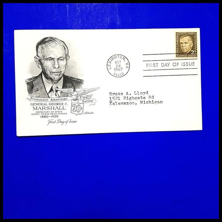 

BEST DEAL PERANGKO/PRANGKO AMERIKA. FDC GENERAL GEORGE C. MARSHALL 1860-1959