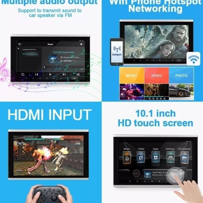 Tv Headrest 11.6" Android System, Ips Touch Screen, Av, Hdmi