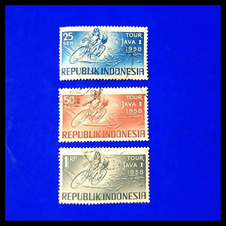 

TERMURAH PRANGKO INDONESIA.1958. BALAP SEPEDA ~ TOUR DE JAVA I. SET (3V) 30.000
