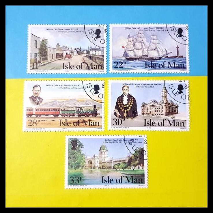 

HOT DEAL PRANGKO TOKOH, WILLIAM CAIN, MANX PIONEER 1831-1914. DARI ISLE OF MAN !