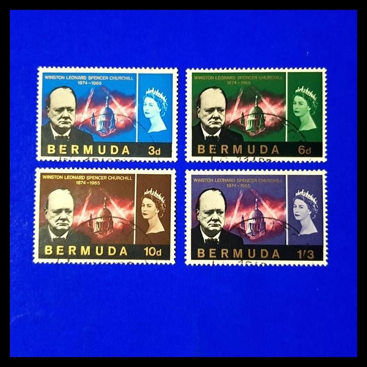 

HOT DEAL PRANGKO/PERANGKO BERMUDA. WINSTON CHURCHILL 1874 - 1965. SET !!!