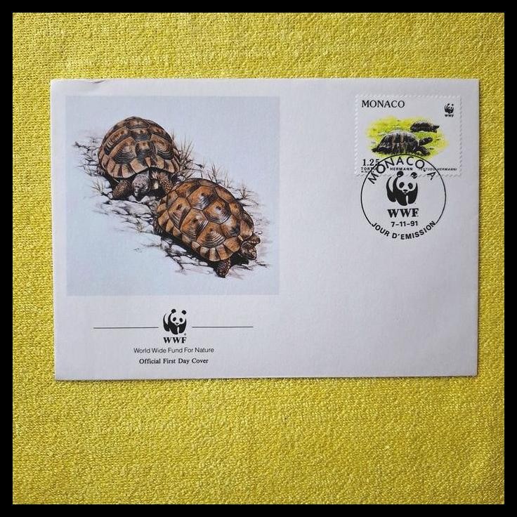

HOT DEAL PRANGKO WWF (WORLD WIDE FUND FOR NATURE) TORTUE D'HERMANN. FDC DARI MONACO !!!!!