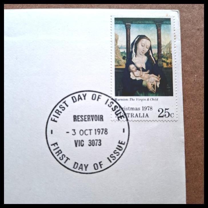

HOT DEAL PRANGKO AUSTRALIA. NATAL. FDC CHRITMAS 1978. MARMION : THE VIRGIN & CHILD !!!!!!
