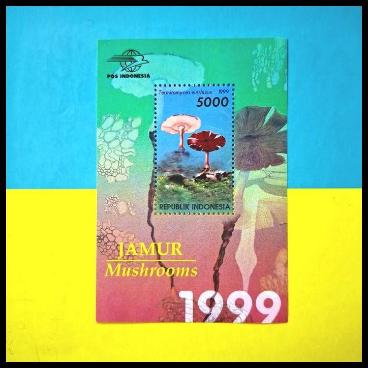 

BEST DEAL PRANGKO INDONESIA 1999. SS 172 BERGAMBAR JAMUR / MUSHROOMS TERMITOMYCES EURRHIZUS !