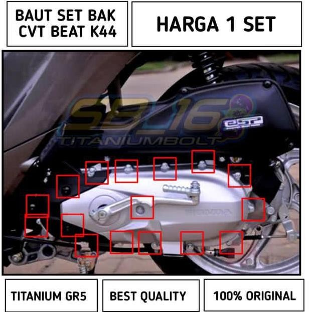 BAUT TITANIUM CVT BEAT/SCOPY/VARIO/SPACY