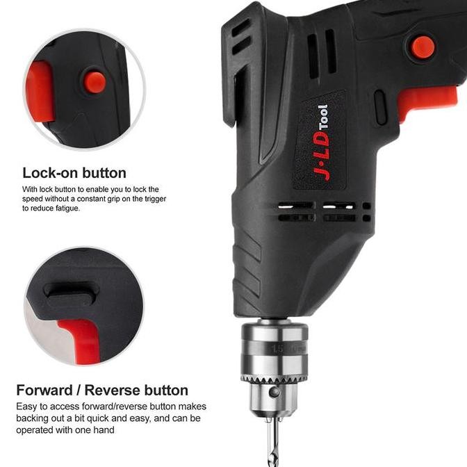 Jld Mesin Bor Listrik J10-3 Bor Listrik Murah Alat Bor Listrik 380W 10Mm Chuck Bor Tangan Listrik Bo