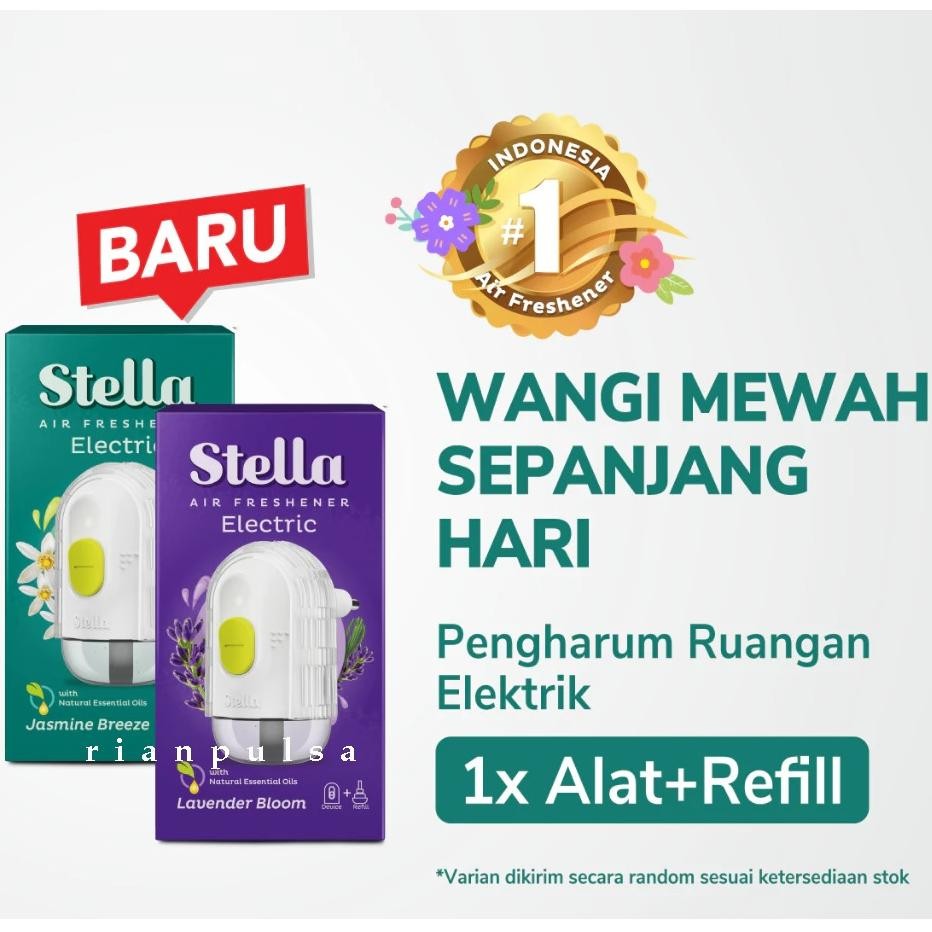 Stella Air Freshener Electric Jasmine Breeze Lavender Bloom Stela Elektrik Mini Pengharum Ruangan Li