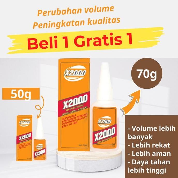

LEM X2000 WhiteTiger 50ml Perekat Super Semua Bahan