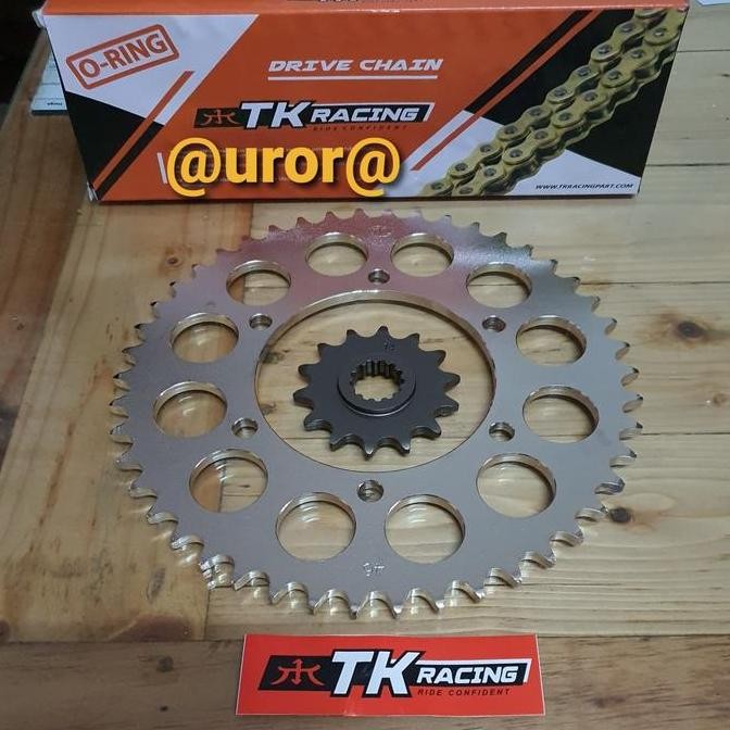 GEAR SET TK NINJA 250 OLD / NINJA 250 Fi & RANTAI TK 520 O - RING