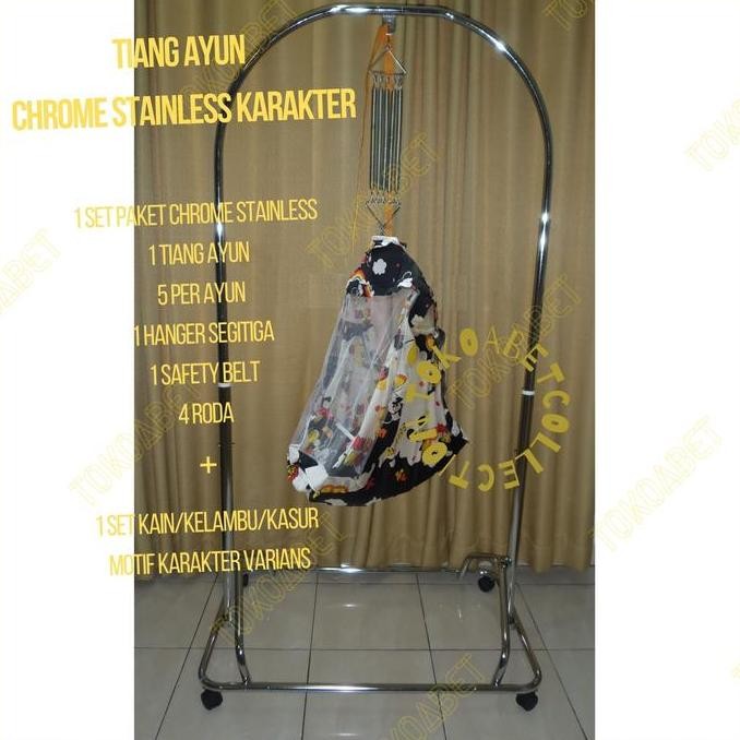 Terlaris Tiang Ayunan Bayi Perlengkapan Tidur Bayi Ada Roda Ayun Karakter