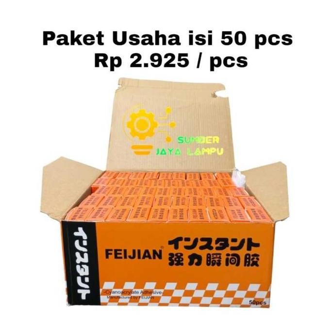 

PAKET USAHA 50pcs Lem Korea Feijian - Super Glue Harga Grosir