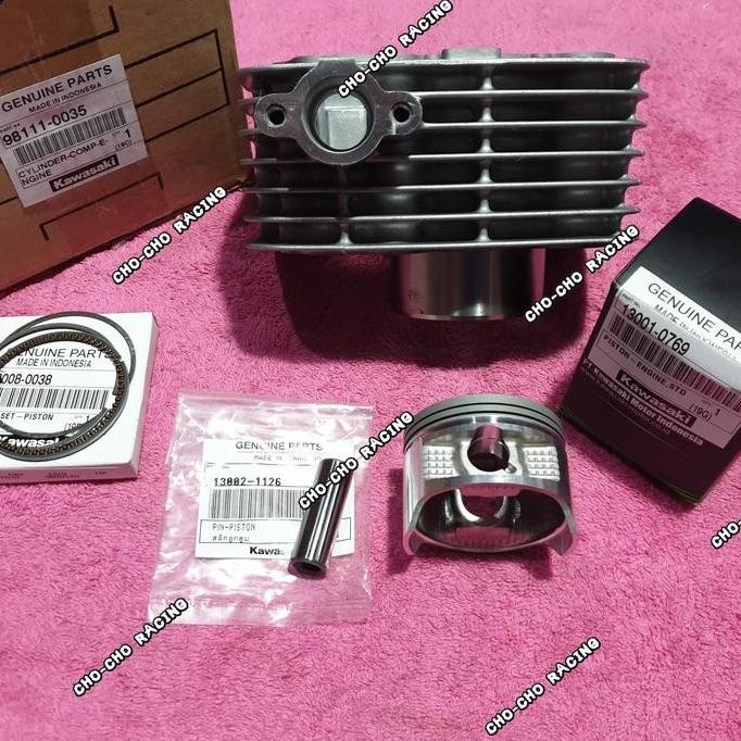 BLOK BORING PISTON SEHER KIT SET STD STANDAR OS 0 KLX 150 ORI KAWASAKI