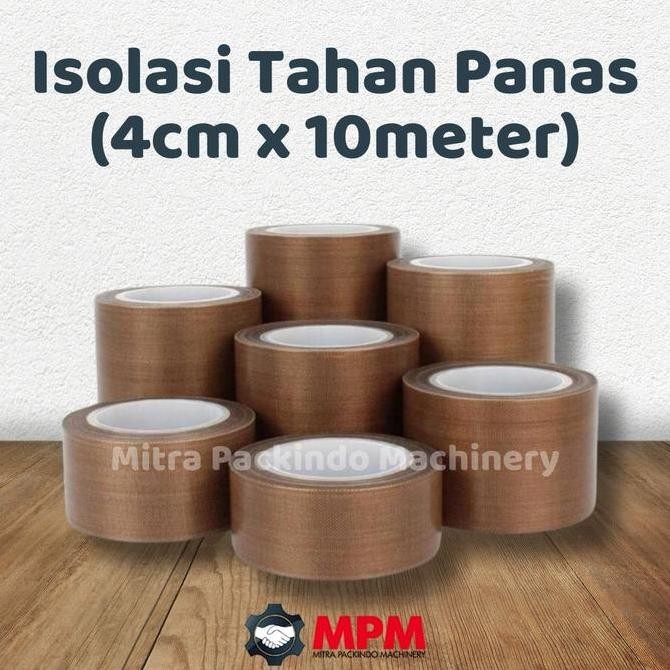 

] Teflon Heat Tape Coklat 40mm 4cmx10m-Isolasi Tahan Anti Panas 40mm 4cm