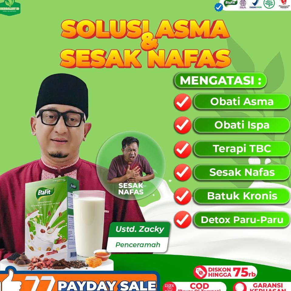 

Etafit Detox Asma Ispa Sesak Nafas Susu Kambing Etawa Murni Bubuk