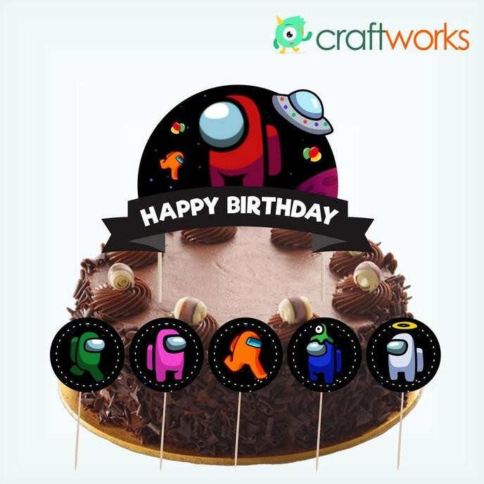 Kualitas terbaik] CAKE TOPPER SET - AMONG US