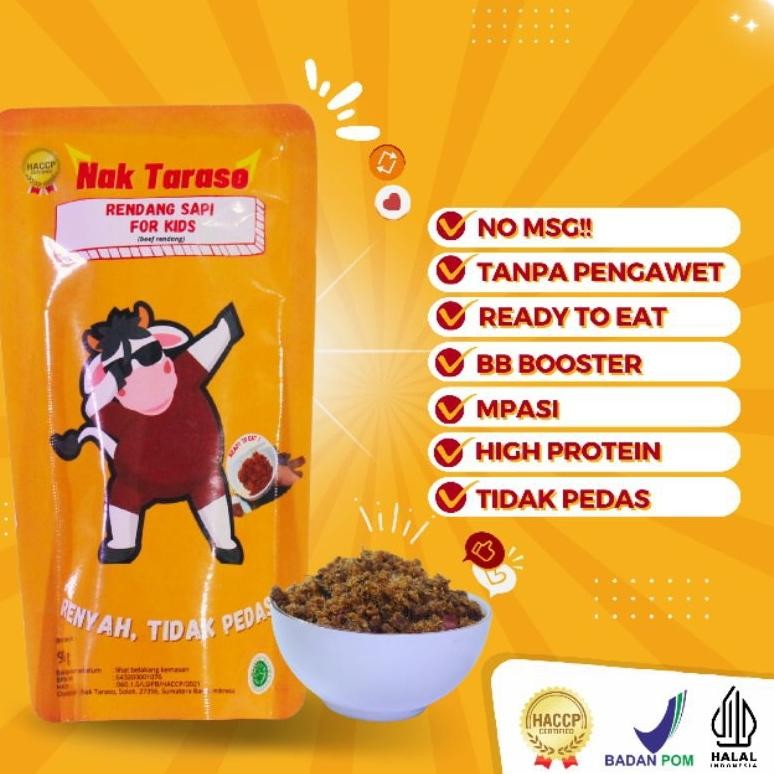 

NAK TARASO - RENDANG ANAK DAGING SAPI - Rendang For Kids - Tidak Pedas - MPASI - Rendang Padang