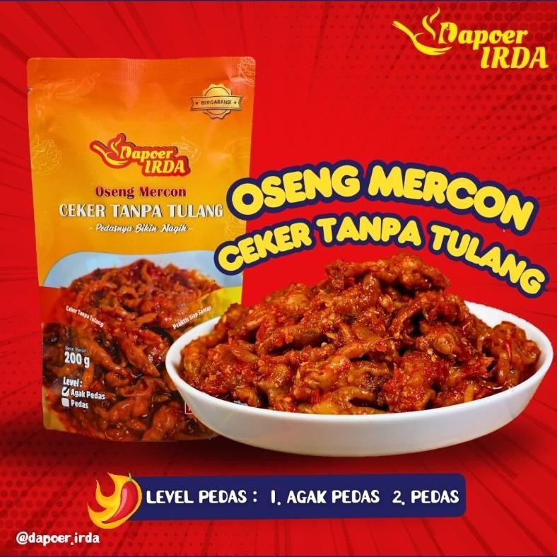 

Dapoer Irda Oseng Mercon Ceker Tanpa Tulang 200grm
