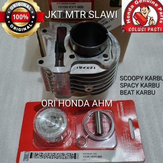 cylinder comp block piston kit ring seher beat lama beat karbu ori