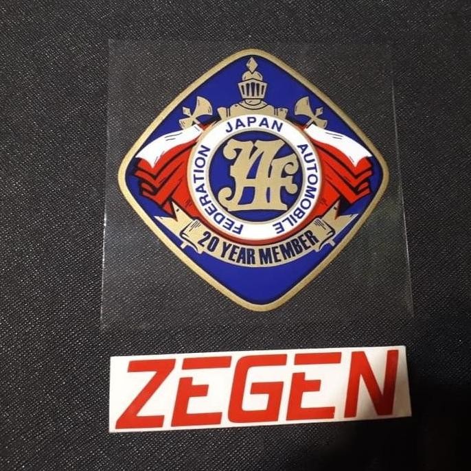 

Promo stiker sticker JAF 20 years member tempel dalam / stick on JAF 20 year COD