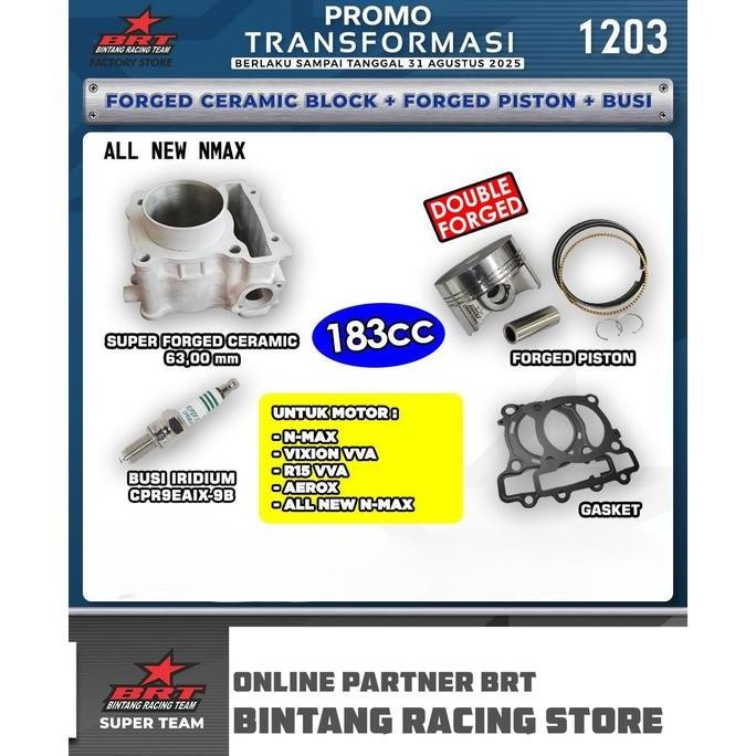 Paket Bore Up BRT 63mm Ceramic Yamaha Nmax Aerox