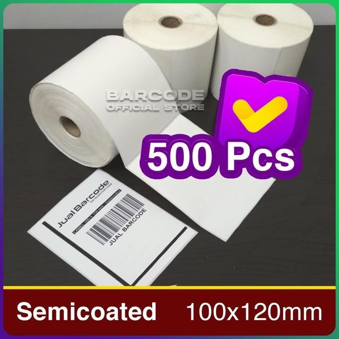 

Label Stiker Bare 100X120Mm Semicoated / Kertas Thermal Label 100 X 120 Mm