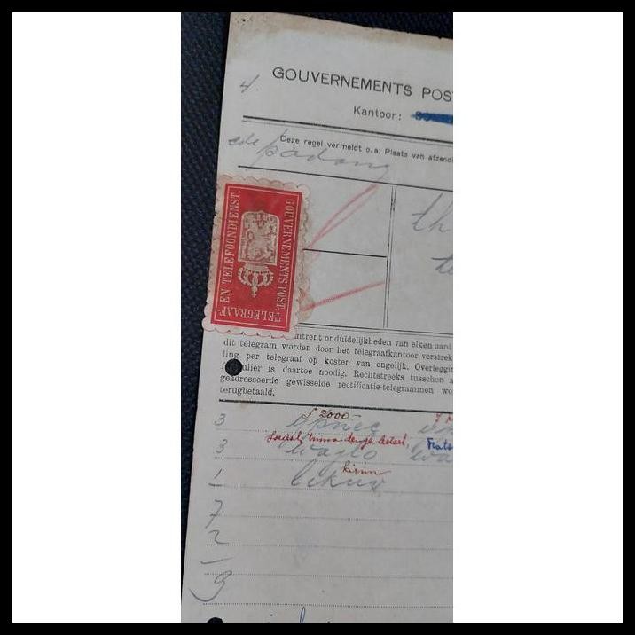 

HOT DEAL KOLEKSIAN SURAT TELEGRAAF AUTHENTIC 1935 !