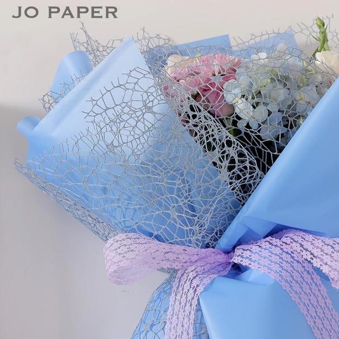 

Flower Wrapping Paper Jaring Spider Korea / Polynet Spider Mesh Roll / Kertas Buket Bunga Florist