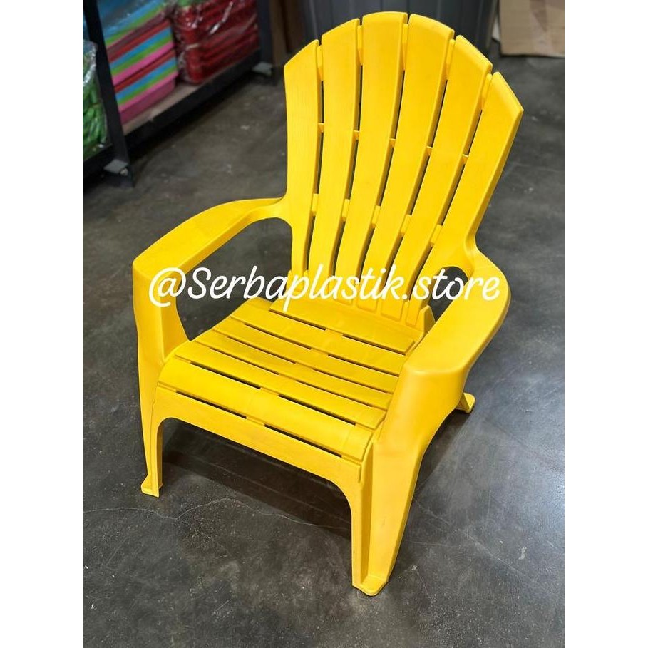 kursi santai anak / kursi pantai sandaran tinggi lesehan plastik warna nyantai tebal / kursi anak ku
