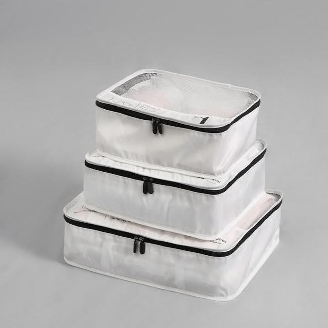 GBS Tas Tempat Penyimpanan Baju Koper/ Travel Bag Set Jaring / Jala Storage Tas Penyimpanan/ Travel 