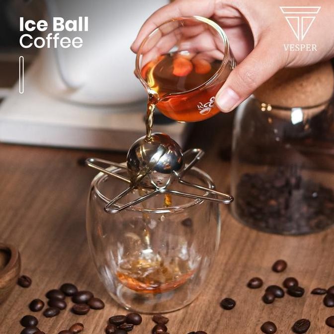 Terlaris ice ball stainless coffee whisky wine cooler ice cube holder / espresso frozen bola es reus