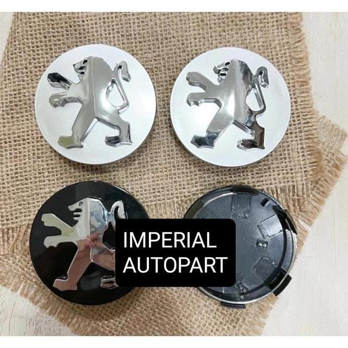 dop roda peugeot 60mm ori | emblem velg wheel cap peugeot center