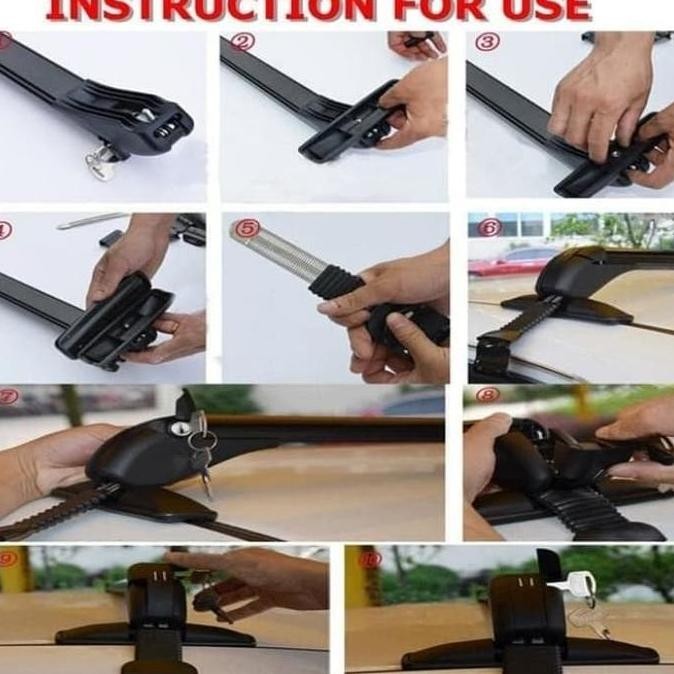 Satuan Cross Bar/Sport Rack/Roof Rack/SportRack/CrossBar/Jepit Body