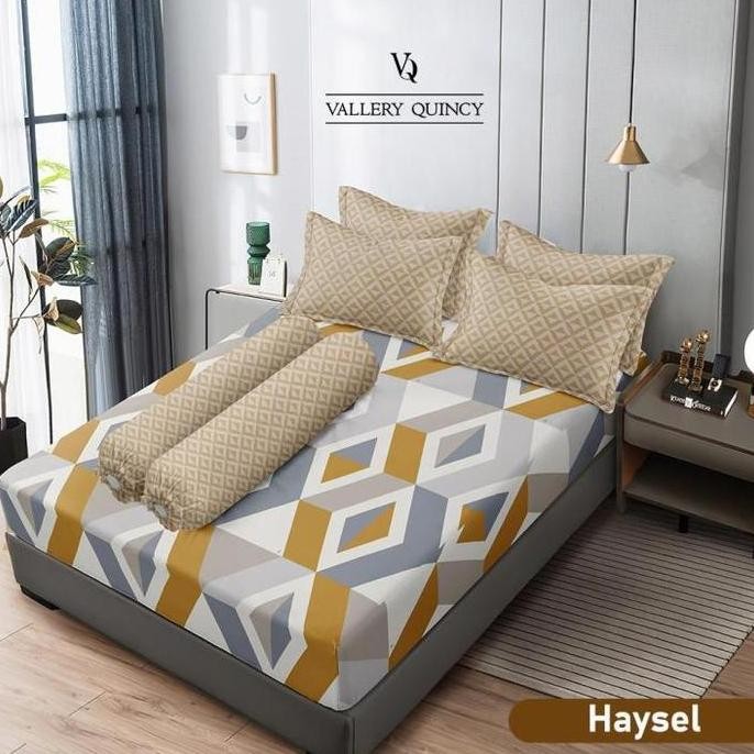 Sprei Katun Vallery Quincy Internal Queen 160x200 Tinggi 30