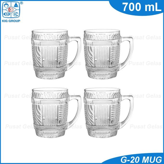 Gelas Gagang Besar Mug 700 Ml / Gelas Jumbo/Gelas Kaca Jumbo Tinggi Gendut Gelas Beer Ready