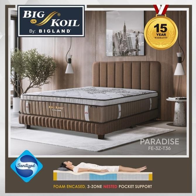 Big Koil PARADISE by Bigland (Foam Encasement) - Kasur Saja/Full Set - FREE BANTAL