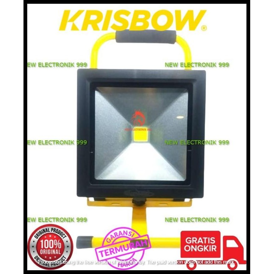 GRATIS ONGKIR KRISBOW LED WORKLIGHT 30 WATT RECHARGEABLE KRISBOW LAMPU SOROT LED 