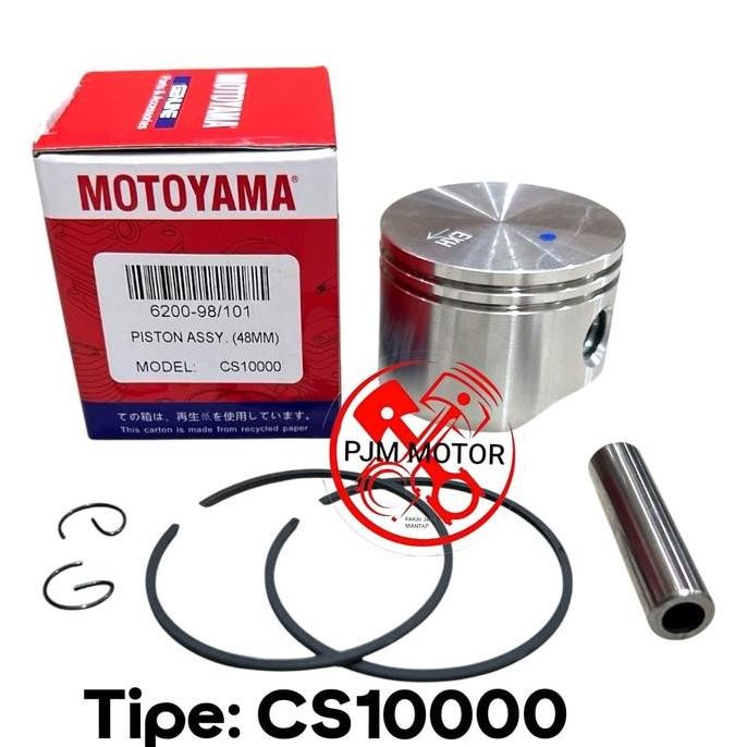 populer] (MOTOYAMA) PISTON ASSY seher komplit mesin chainsaw sinso senso motoyama cs 10000 48mm