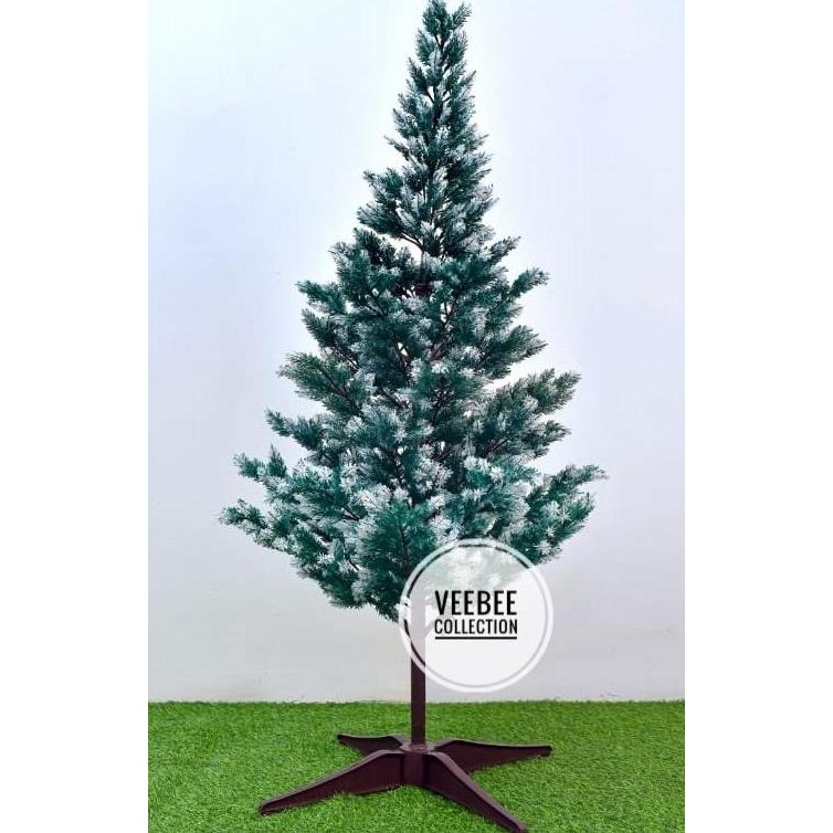 ------] Pohon natal Plastik salju 120cm/ christmas tree 120cm/ Pohon terang