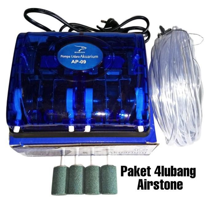 PAKET AERATOR 4 LUBANG MURAH POMPA UDARA AQUARIUM KOLAM IKAN