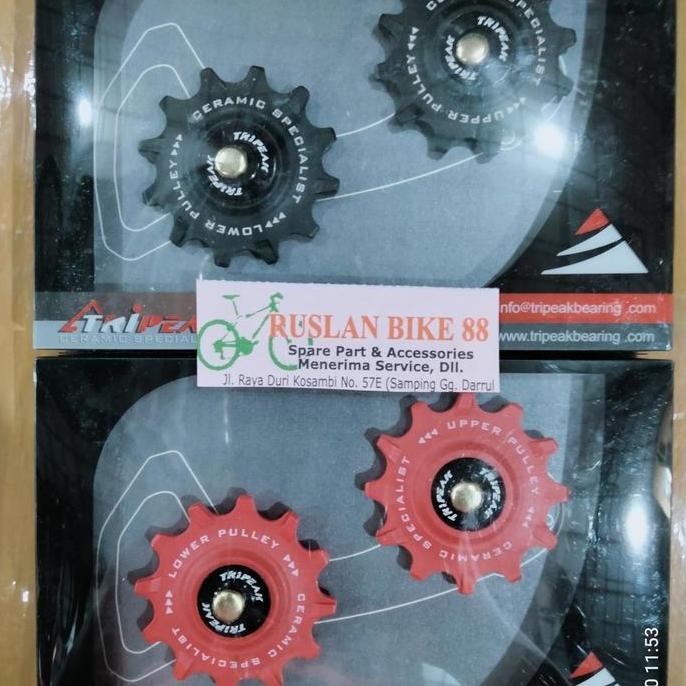 Pulley tripeak ceramic bearing 11-11T. pulley bearing ceramic tripeak