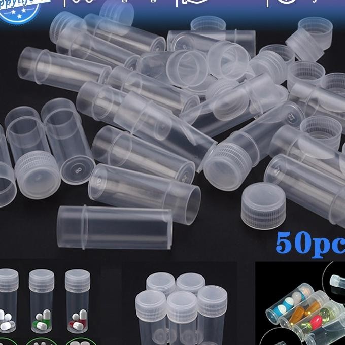 50Pcsset Botol Sampel 5Ml Botol Sampel Wadah Toples Sampel Toples Botol Mini Sample Bottle