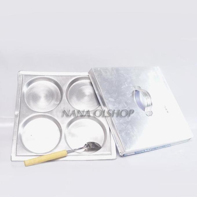 JH8 Cetakan Martabak Mini Loyang Cetakan Kue Isi 4 Lubang Martabak Mini Terang Bulan Mini Murah Bagu