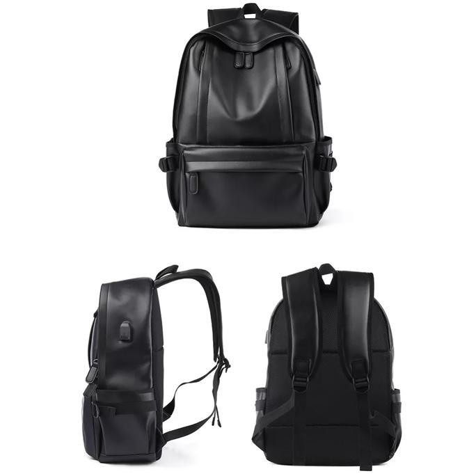 NEW ARRIVAL  Tas ransel Kulit Laptop Leather Backpack Tas Pria dan wanita Tas Punggung Kulit Kulit P