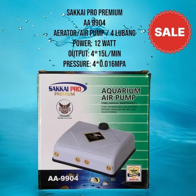 SAKKAI PRO AA-9904 POMPA UDARA AERATOR 4 LUBANG AQUARIUM AQUASCAPE