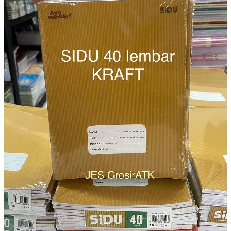 

Buku Tulis Sidu Sampul Coklat Kraft Isi 40, 60 Lembar (Buku Pendek)