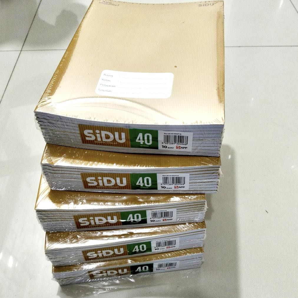 

Buku Tulis Sidu Sinar Dunia 40 Lembar Kraft ( Pak 10 Buku ) [ Original ]