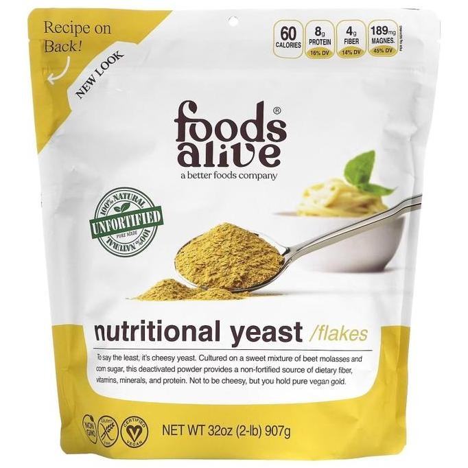 

Foods Alive, Nutritional Yeast Flakes, Unfortified, 2 lb (907 g)